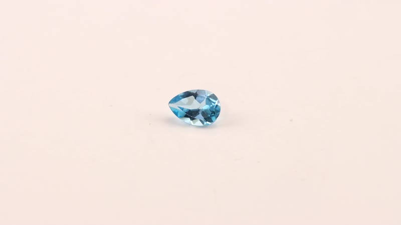 Swiss Blue Topaz (Pear 7x5 mm) 0.76 ctw Loose Gemstone