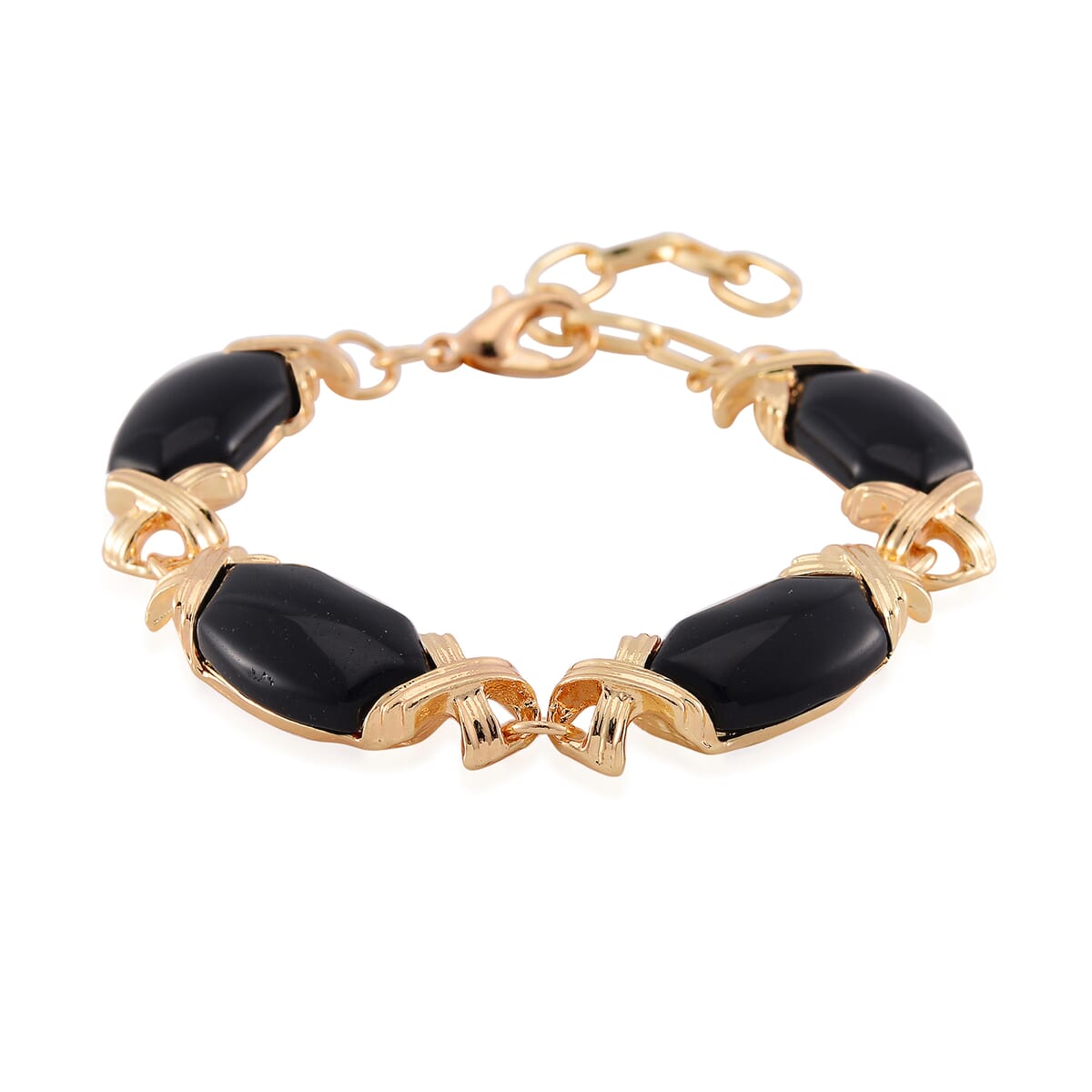 TLV Black Obsidian Molto Kiss Bracelet in Goldtone (6-8In) 65.00 ctw image number 2
