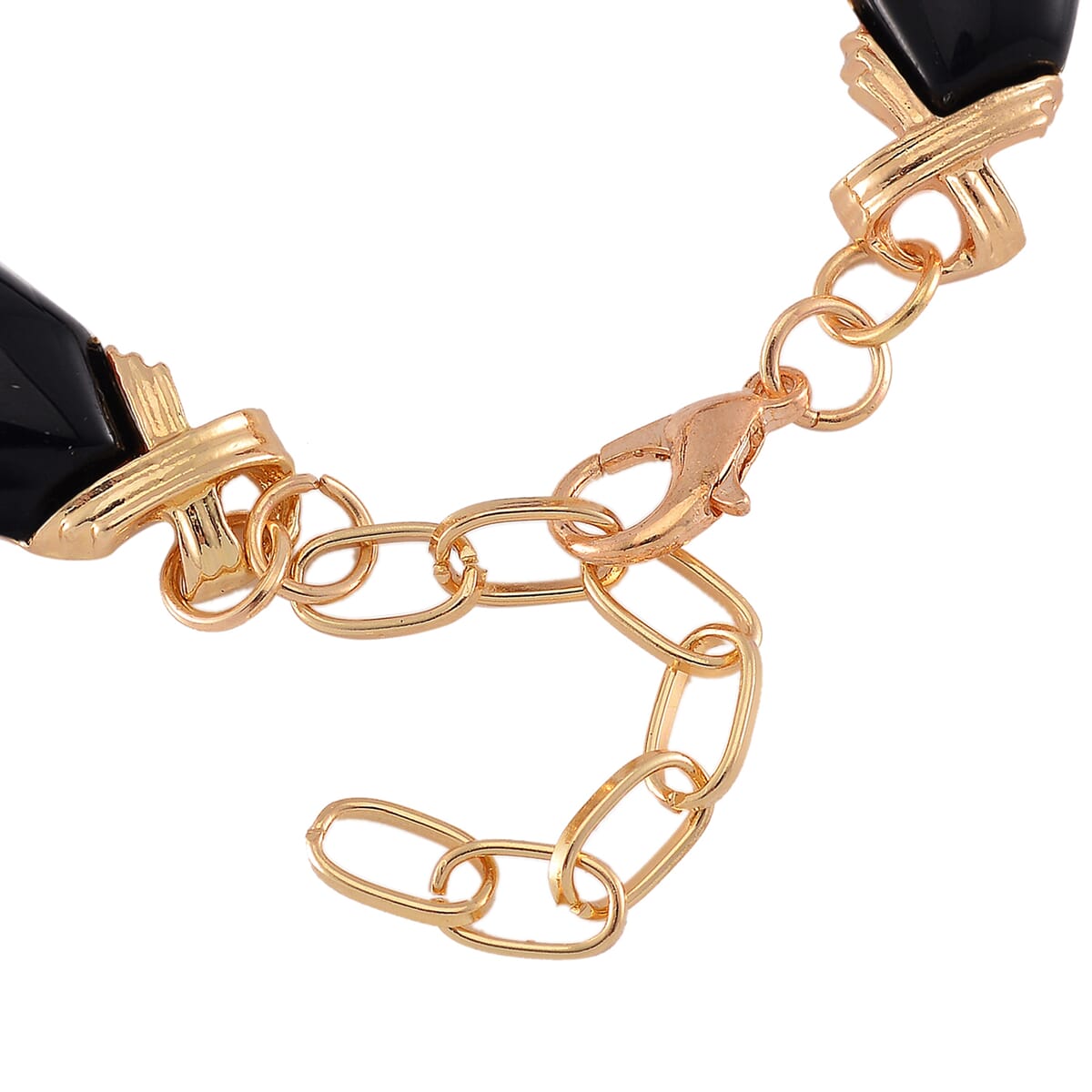 TLV Black Obsidian Molto Kiss Bracelet in Goldtone (6-8In) 65.00 ctw image number 4