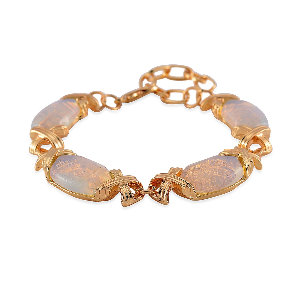 Opalite Molto 65.00 ctw Kiss Bracelet in Goldtone (6-8In) image number 2