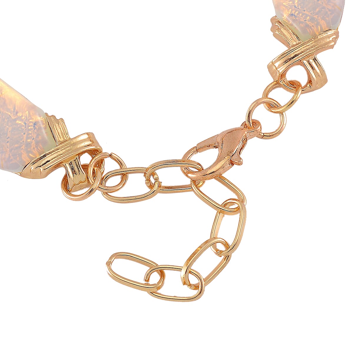 Opalite Molto 65.00 ctw Kiss Bracelet in Goldtone (6-8In) image number 4
