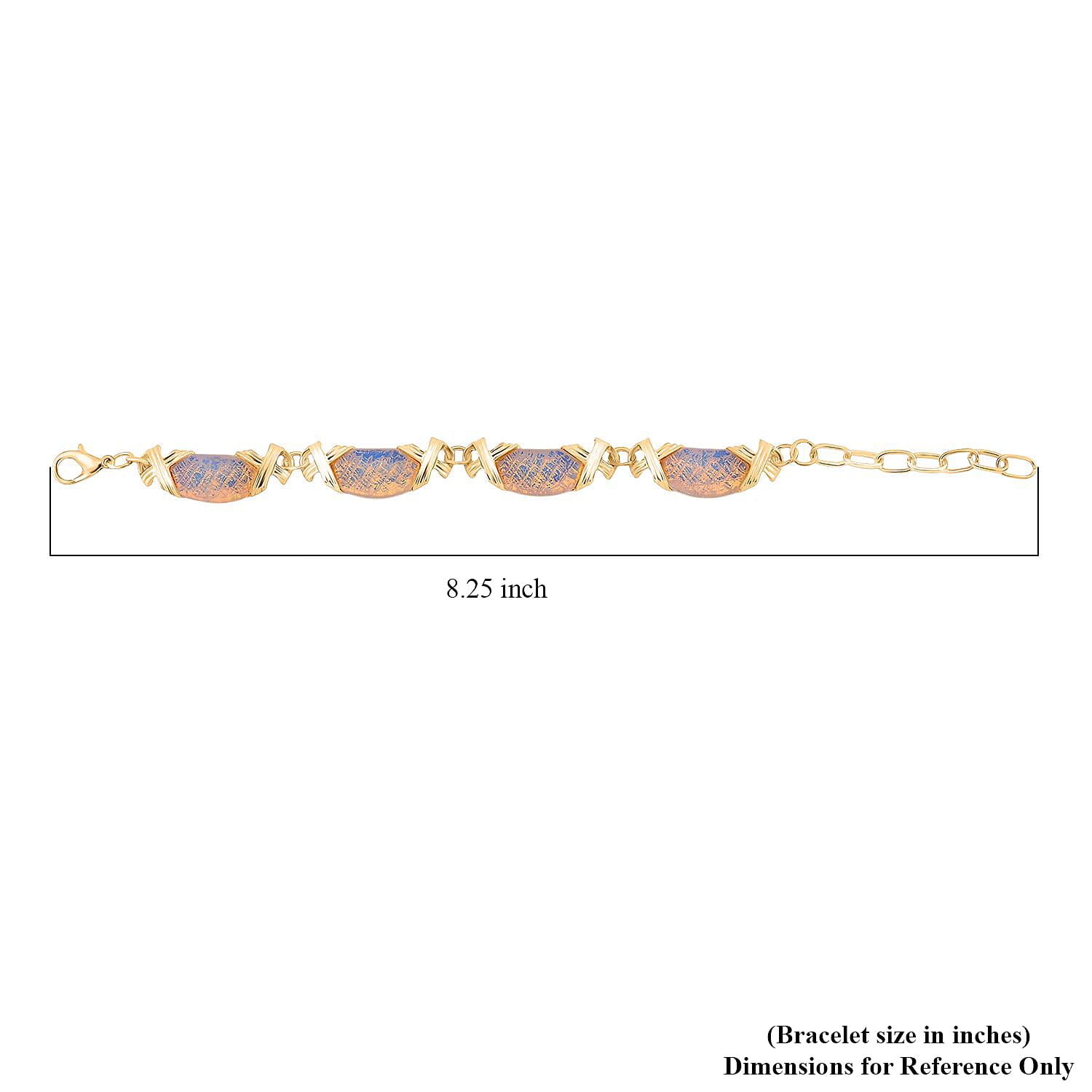 Opalite 65.00 ctw Molto Kiss Bracelet in Goldtone (6-8In)