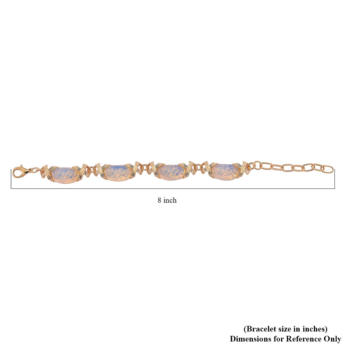 Opalite Molto 65.00 ctw Kiss Bracelet in Goldtone (6-8In) image number 5