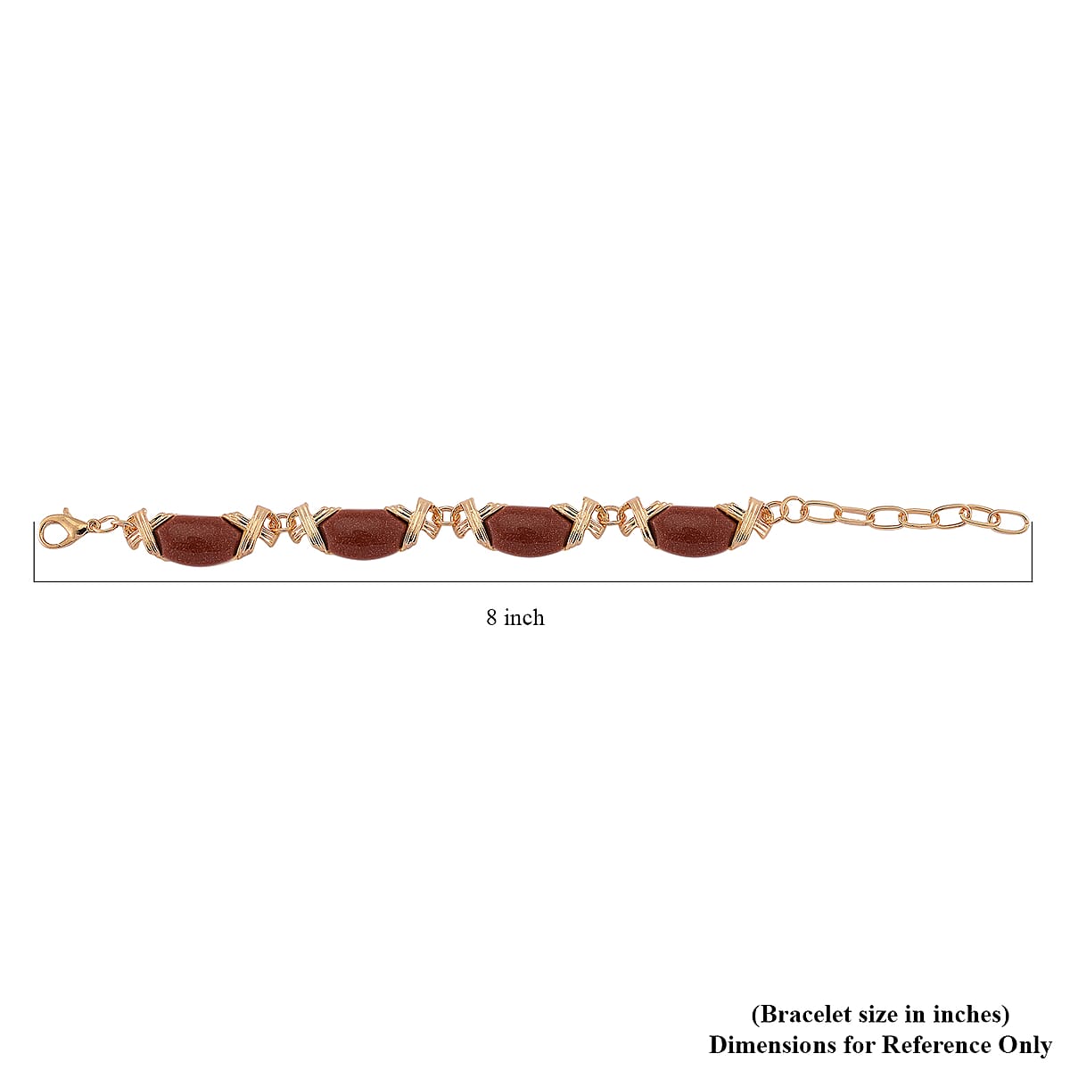 Golden Sunstone 65.00 ctw Molto Kiss Bracelet in Goldtone (6-8In) image number 5