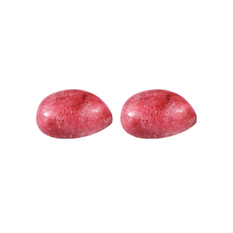 Norwegian Thulite Set of 2 (Pear 7x5 mm) 1.57 ctw Loose Gemstone