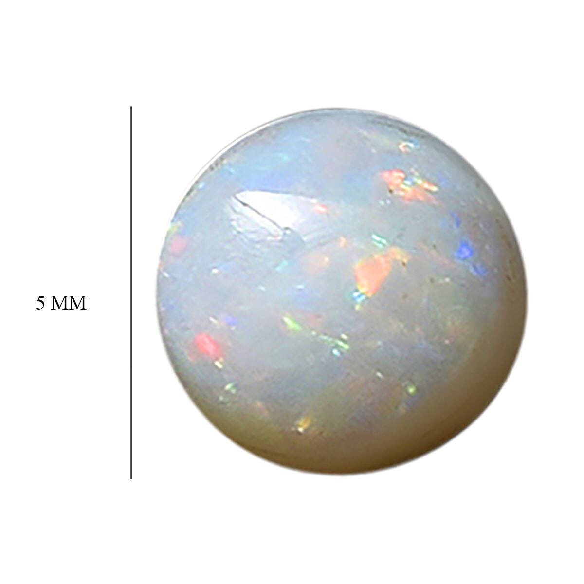 White Opal (Rnd 5 mm) 0.59 ctw