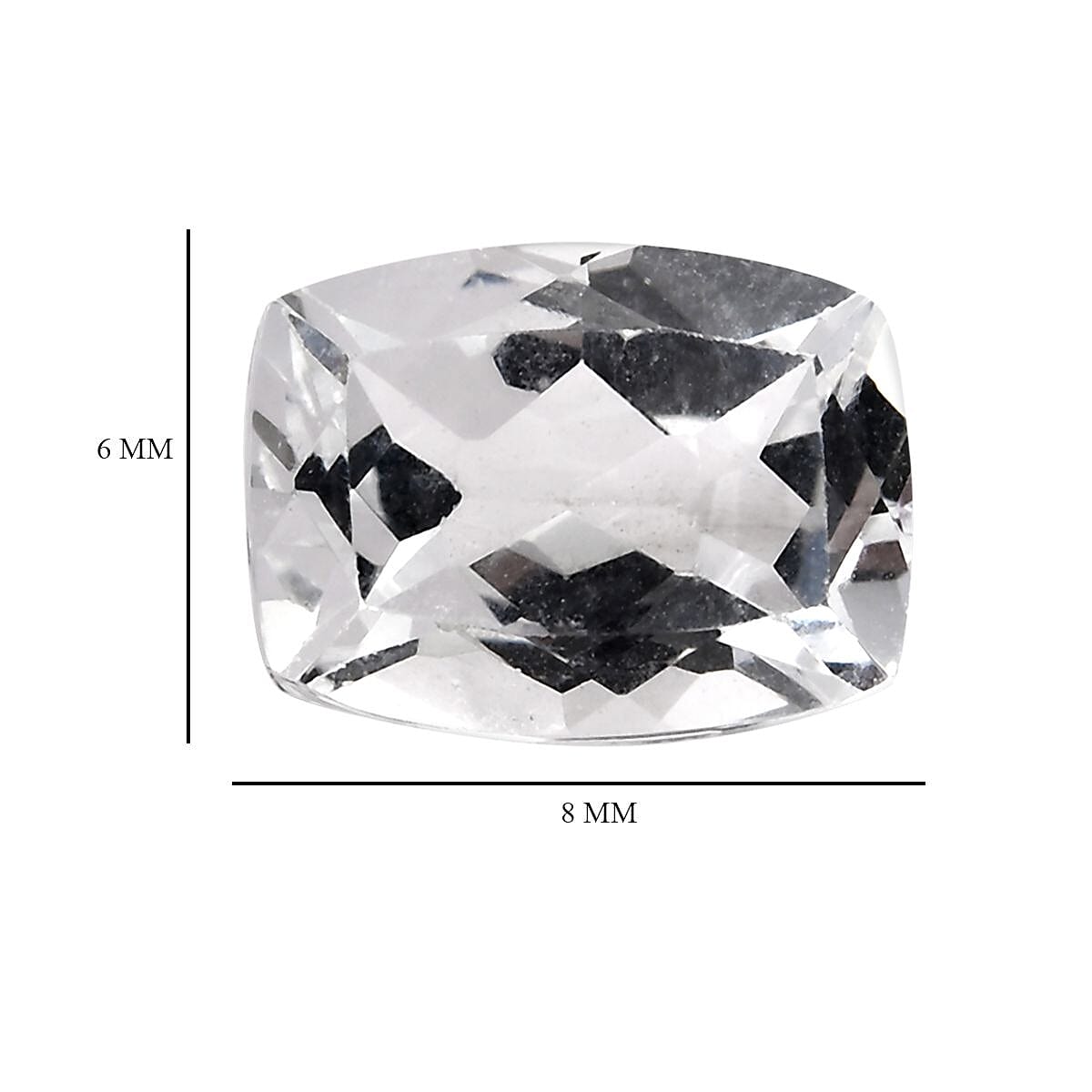 White Topaz (Cushion 8x6 mm) 1.67 ctw