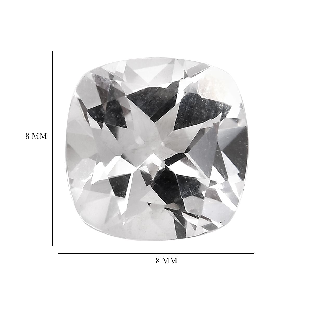 White Topaz (Cushion 8x8 mm) 2.35 ctw