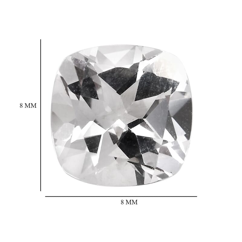 White Topaz (Cushion 8x8 mm) 2.35 ctw