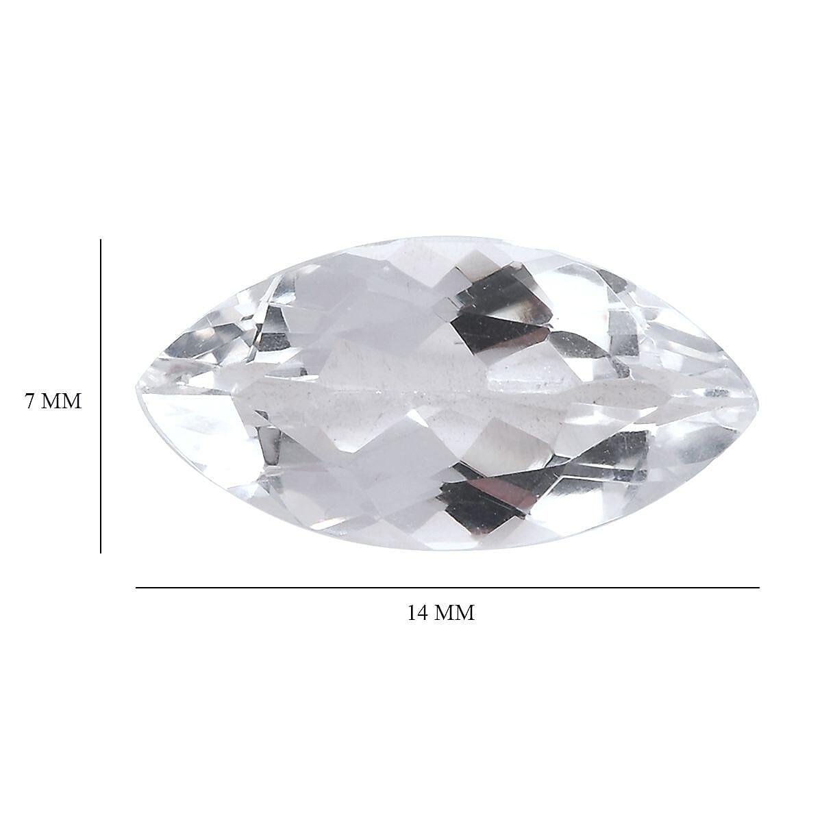 White Topaz Set of 2 (Marquee 14x7 mm) 2.75 ctw