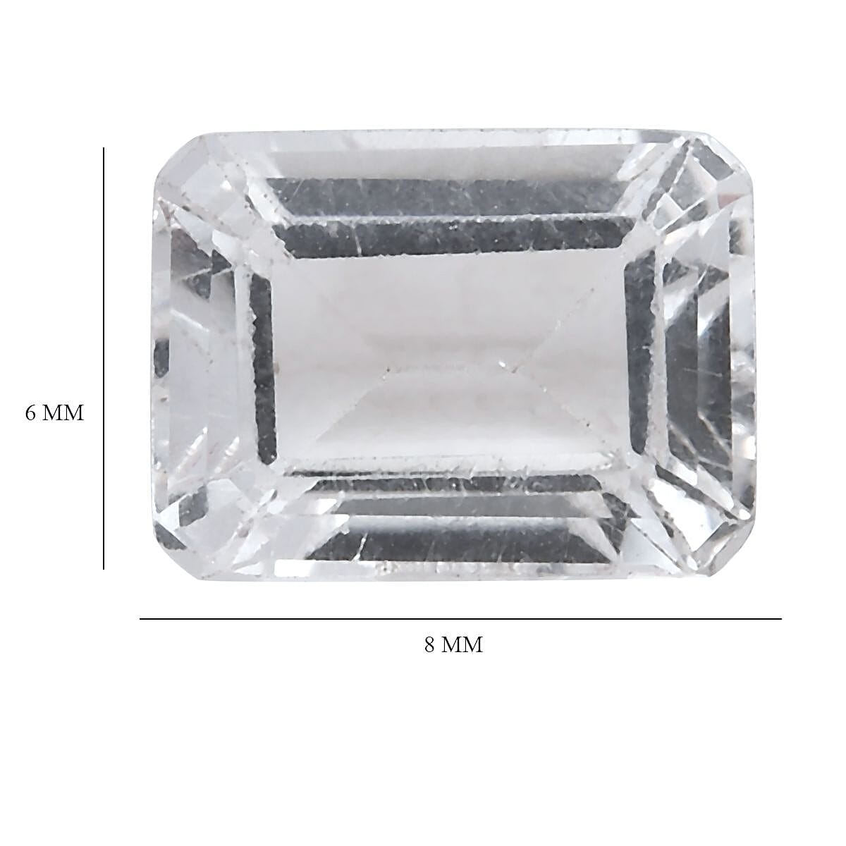 White Topaz (Octagon 8x6 mm) 1.77 ctw