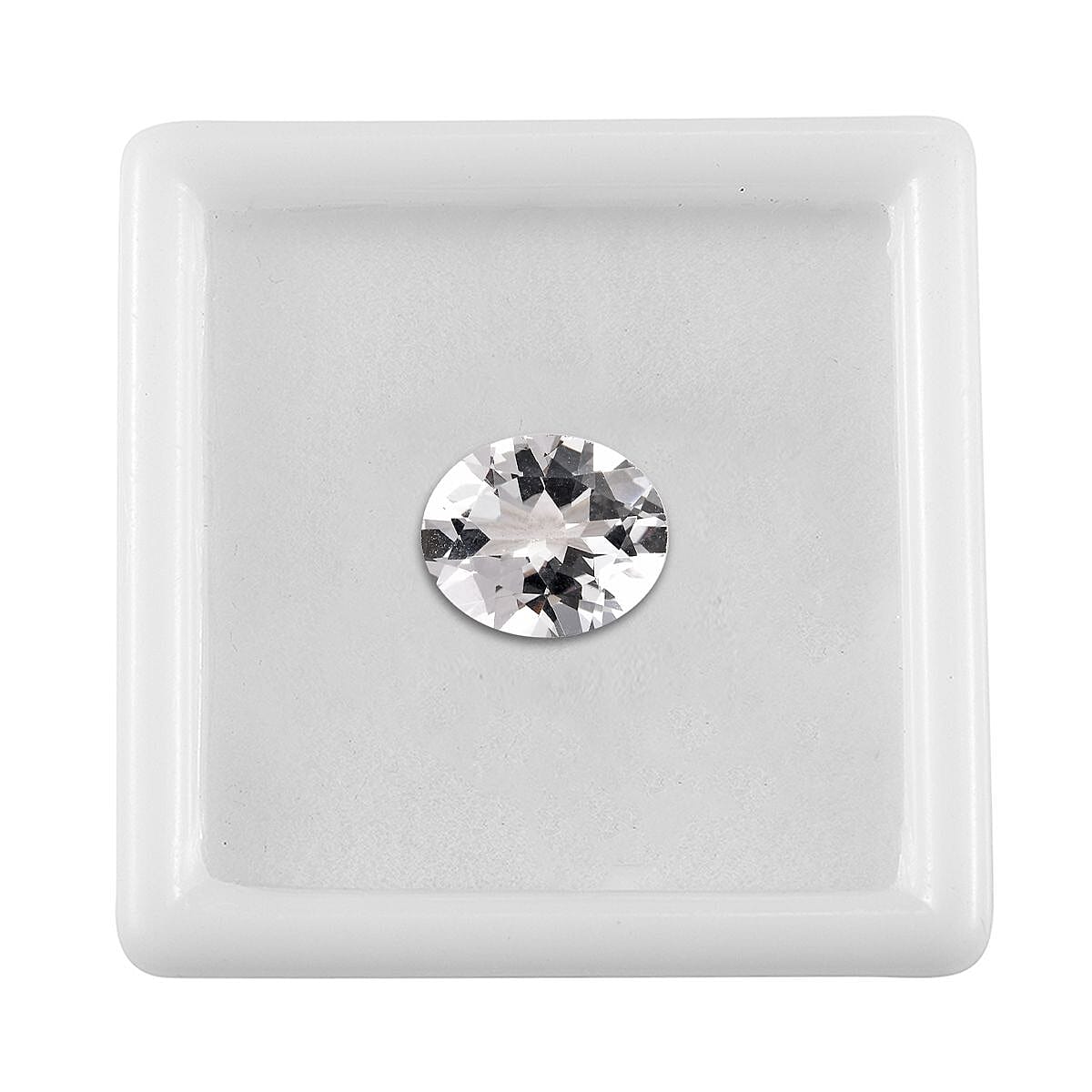 White Topaz (Oval 12x10 mm) 4.84 ctw