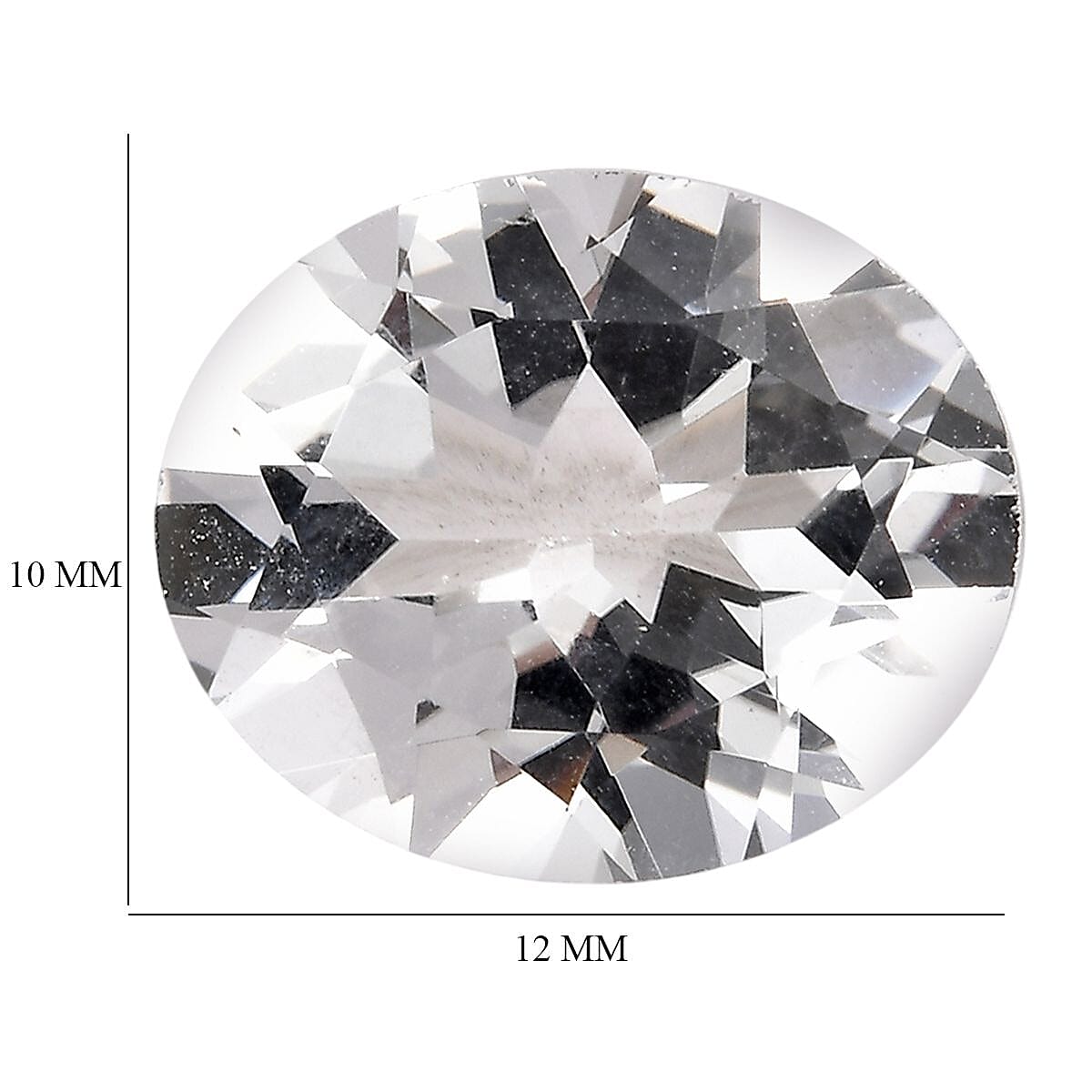 White Topaz (Oval 12x10 mm) 4.84 ctw
