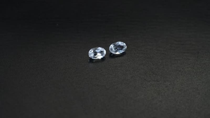White Topaz Set of 2 (Oval 6x4 mm) 1.22 ctw Loose Gemstone