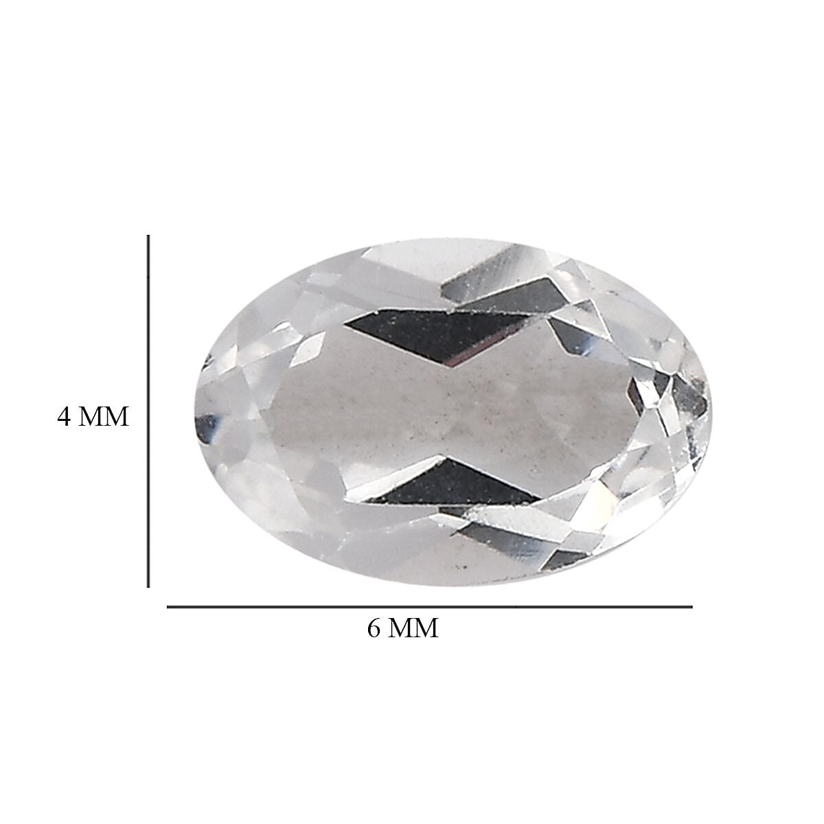 White Topaz Set of 2 (Oval 6x4 mm) 1.22 ctw Loose Gemstone