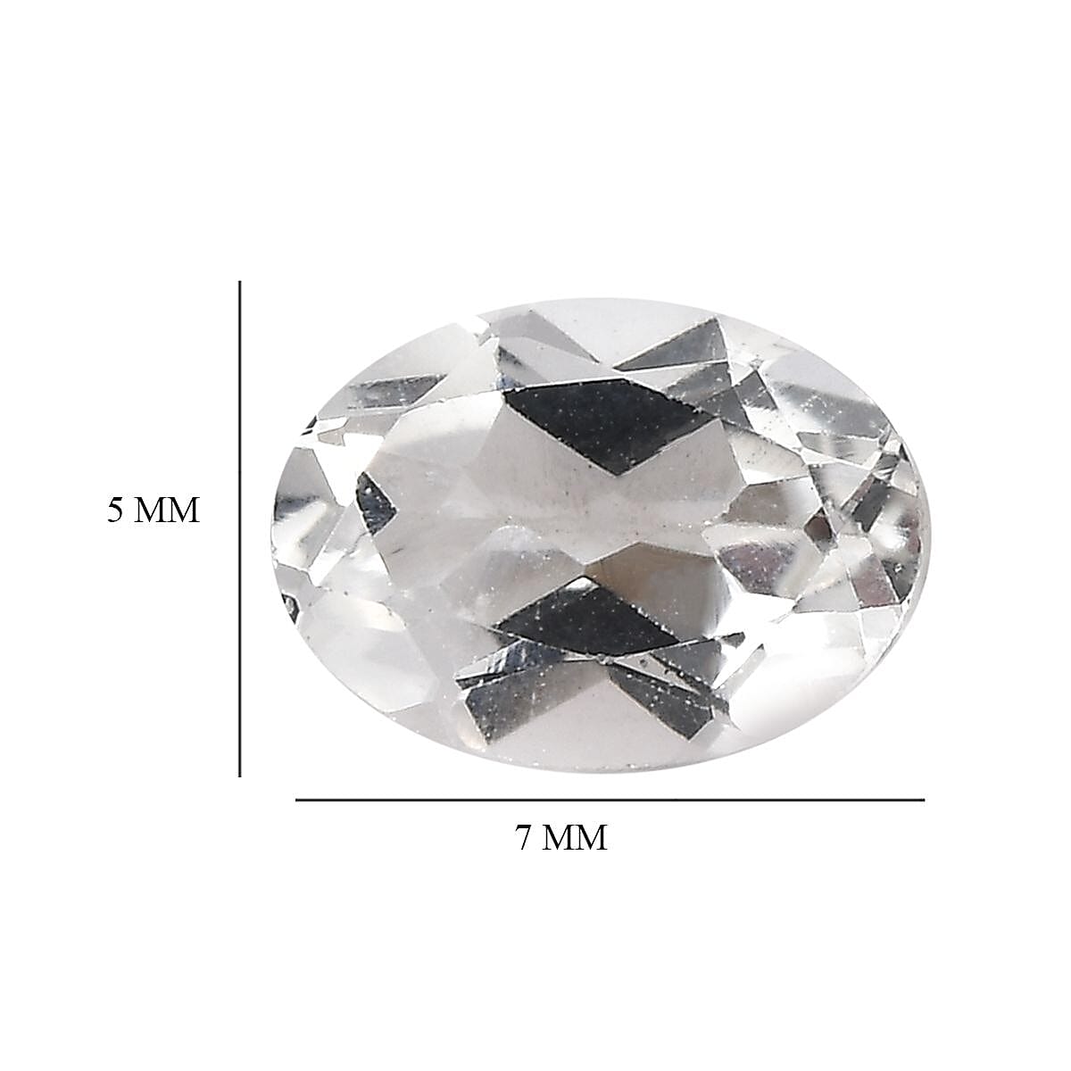 White Topaz Set of 2 (Oval 7x5 mm) 1.42 ctw