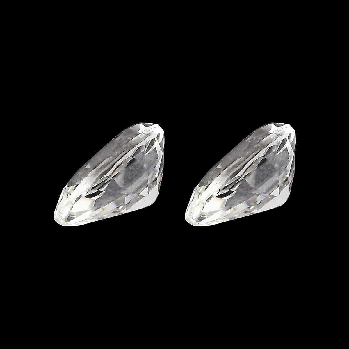 White Topaz Set of 2 (Pear 6x4 mm) 1.46 ctw