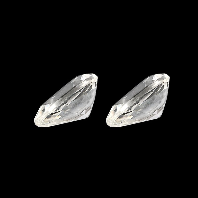 White Topaz Set of 2 (Pear 8x6 mm) 2.36 ctw