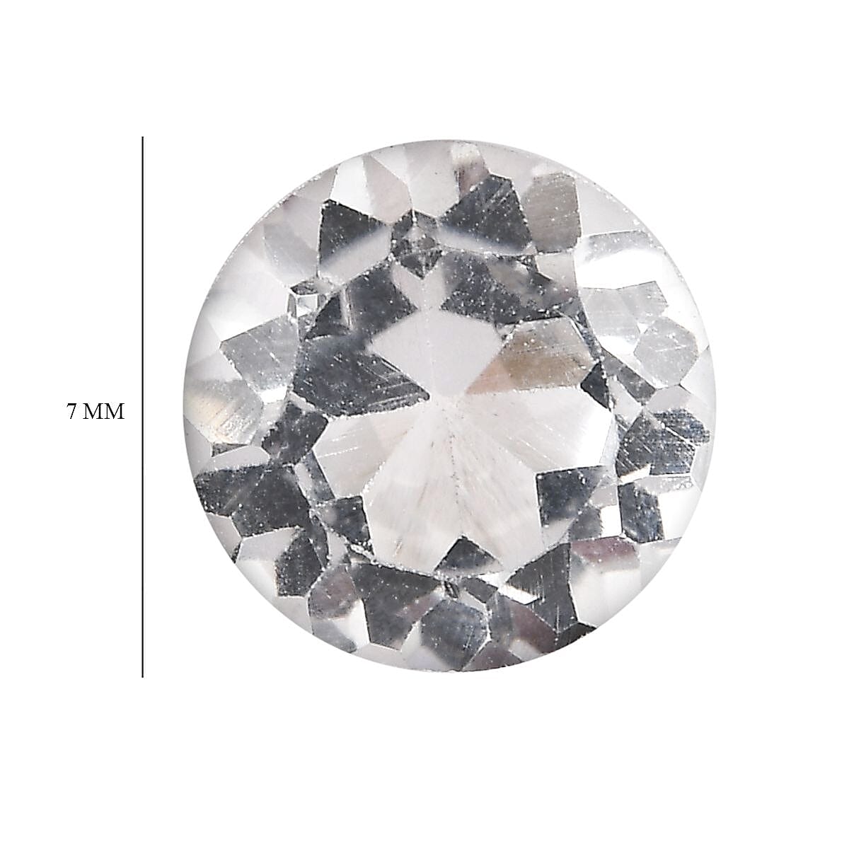 White Topaz (Round 7 mm) 1.45 ctw