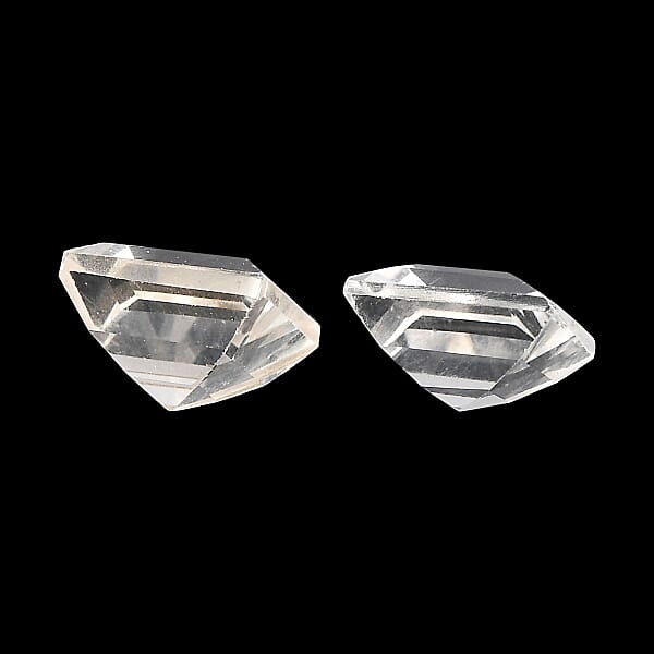 White Topaz Set of 2 (Sqr 6 mm) 2.60 ctw