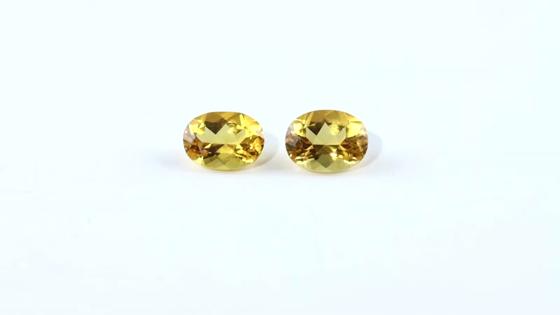 AAA Yellow Beryl Set of 2 (Ovl 8x6 mm) 2.13 ctw