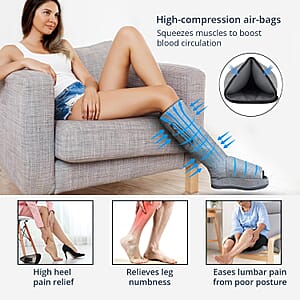 Air Compression Boots with Heating with 2000mAh USB Rechargeable Battery (11.4&ldquo;x4.3&ldquo;x18&ldquo;)