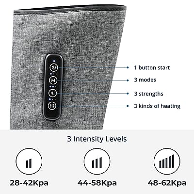 Air Compression Boots with Heating with 2000mAh USB Rechargeable Battery (11.4“x4.3“x18“)