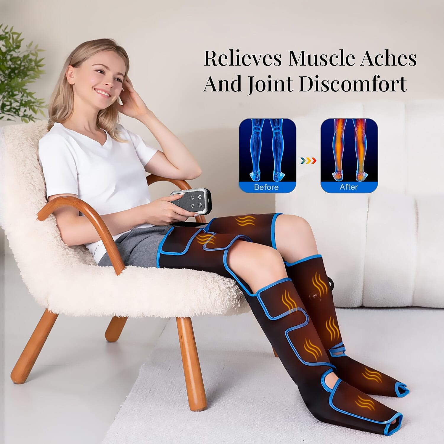 Rechargeable Leg Air Compressure Massager
