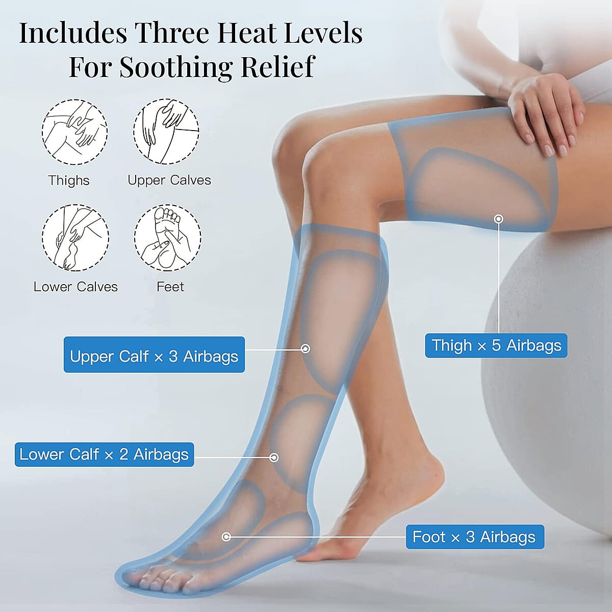 Rechargeable Leg Air Compressure Massager image number 5