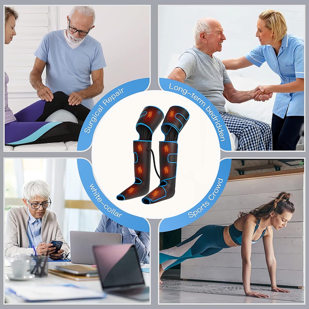 Rechargeable Leg Air Compressure Massager image number 6