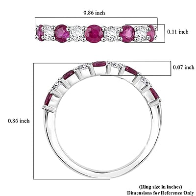 Certified & Appraised Rhapsody AAAA Montepuez Ruby and E-F VS Diamond 1.05 ctw Ring in 950 Platinum (Size 10.0) 4.16 Grams