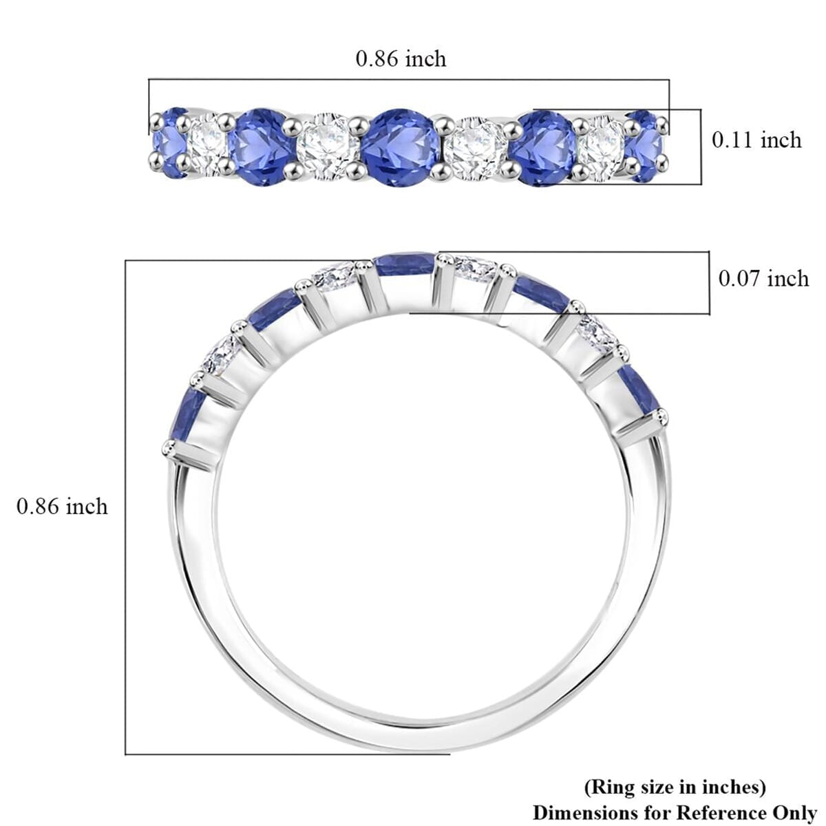 Certified & Appraised Rhapsody AAAA Ceylon Blue Sapphire and E-F VS Diamond 1.00 ctw Ring in 950 Platinum (Size 10.0) 4.10 Grams image number 4
