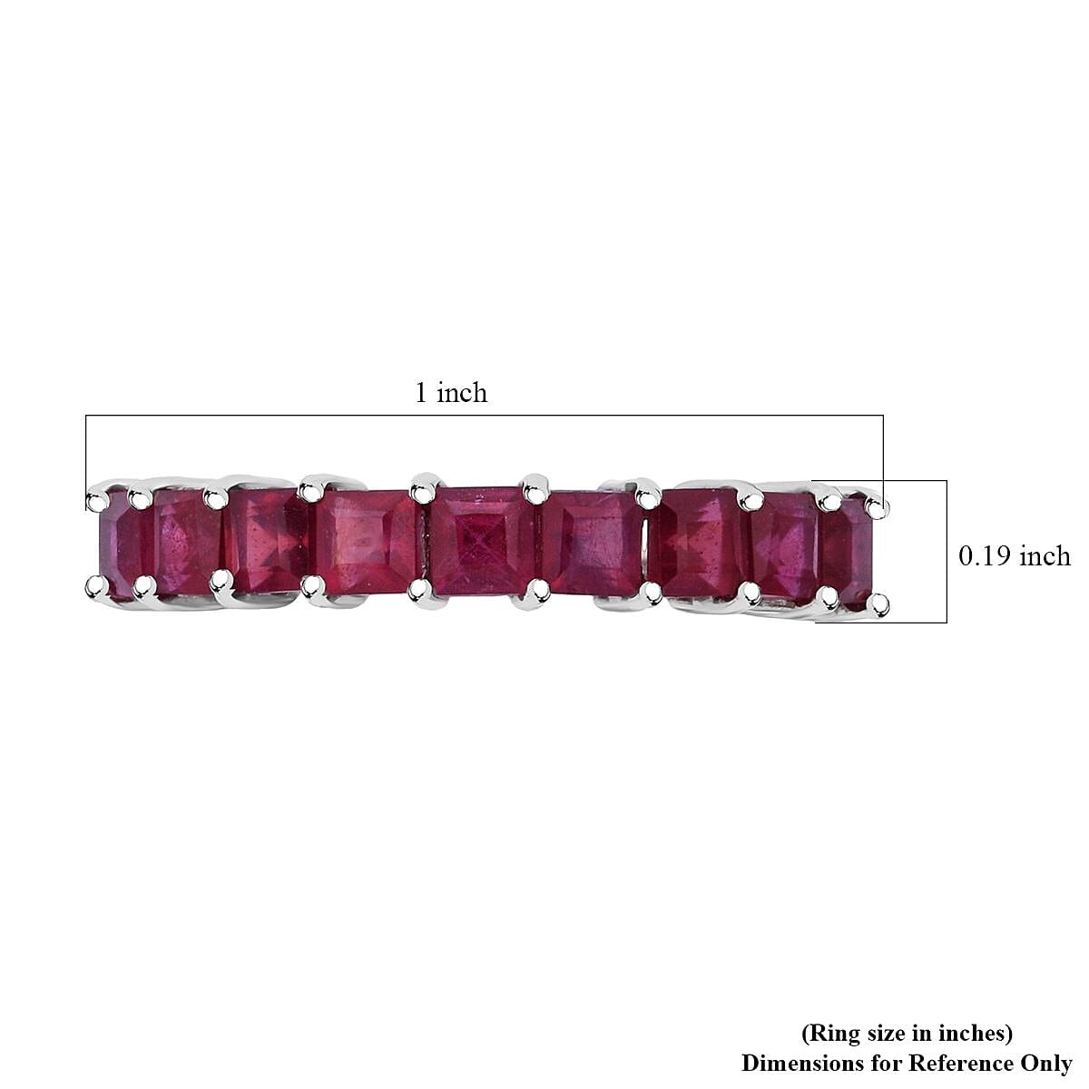 Niassa Ruby (FF) 2.25 ctw Ring in Rhodium Over Sterling Silver (Size 7.0) image number 5