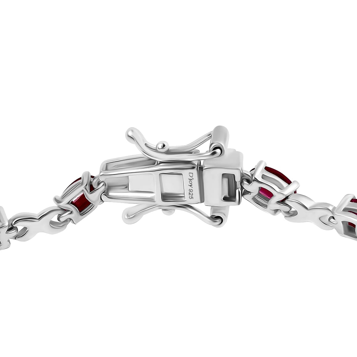 D'Joy Premium Mozambique Ruby 4.50 ctw Scarlet Harmony Bracelet in 18K Vermeil YG and Rhodium Over Sterling Sil (7.25 In)  image number 3