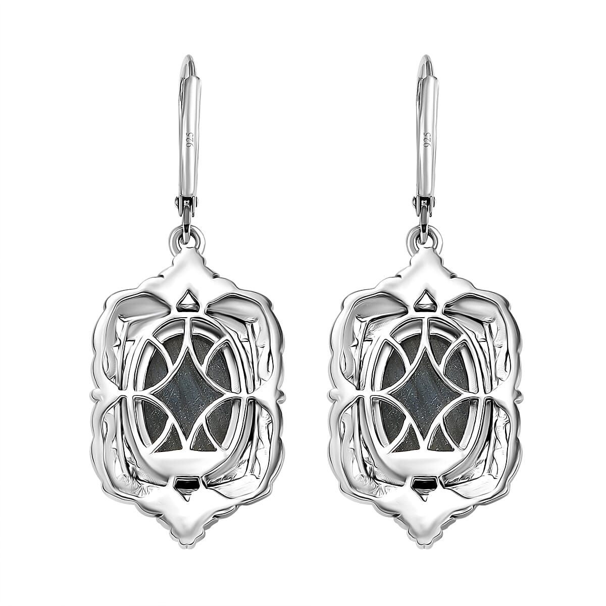 Karis Malagasy Labradorite 12.10 ctw Lever Back Earrings in 18K YG Plated and Platinum Bond image number 4