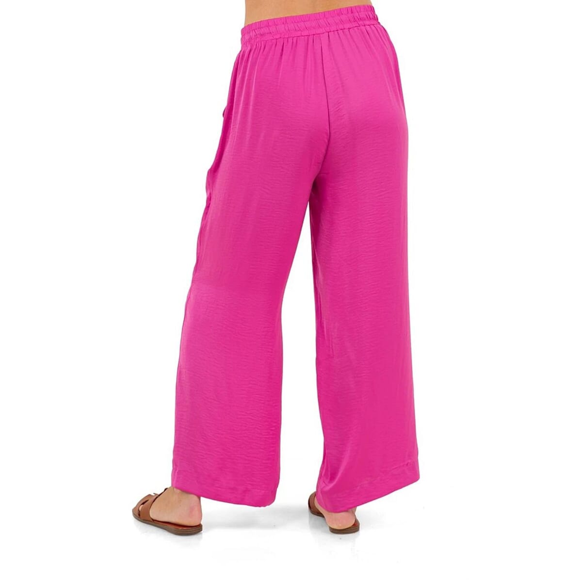 Fever Pink Wide Leg Pant with Drawstring - M  image number 1