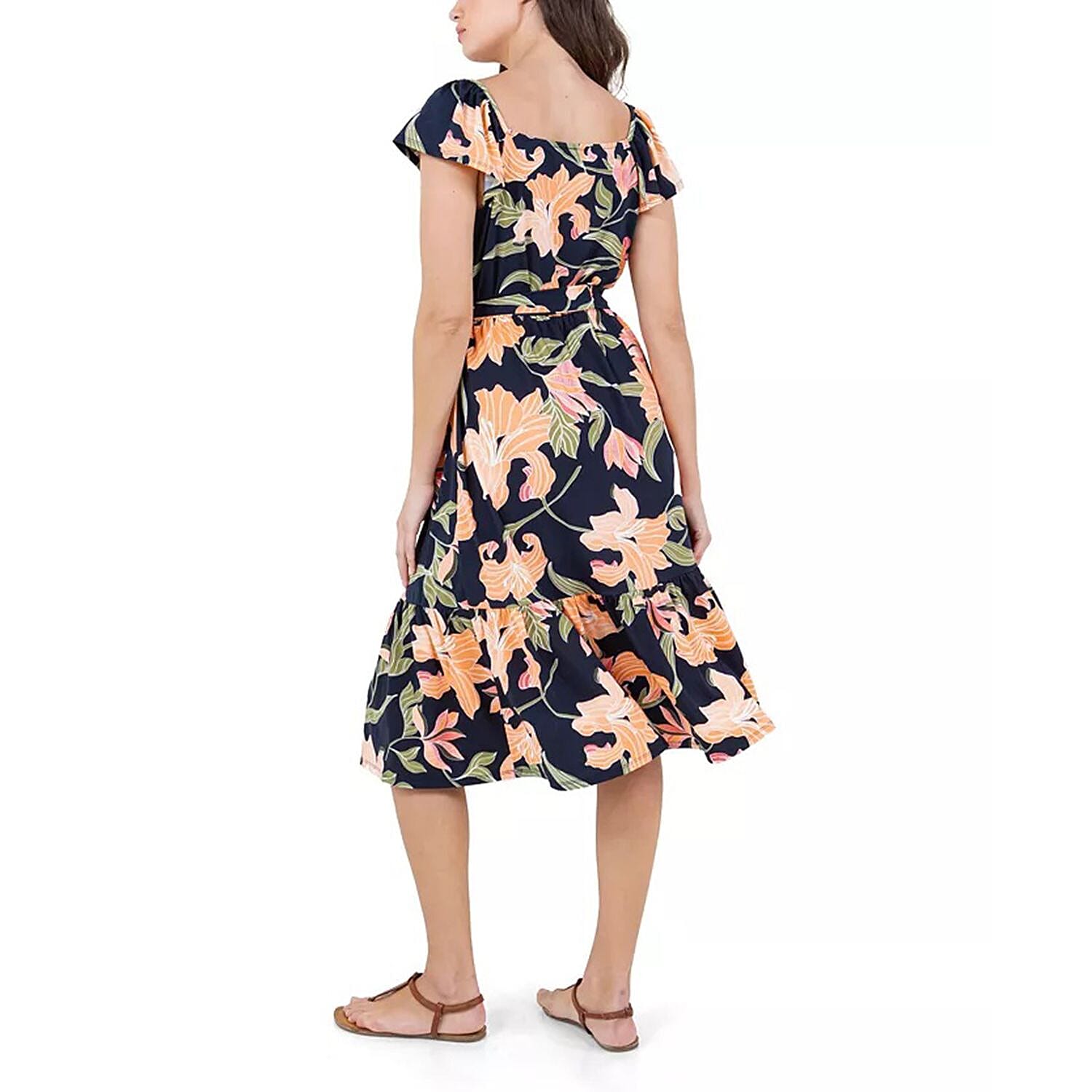 Closeout John Paul Richard Lily Matte Jersey Dress with Waist Tie - S