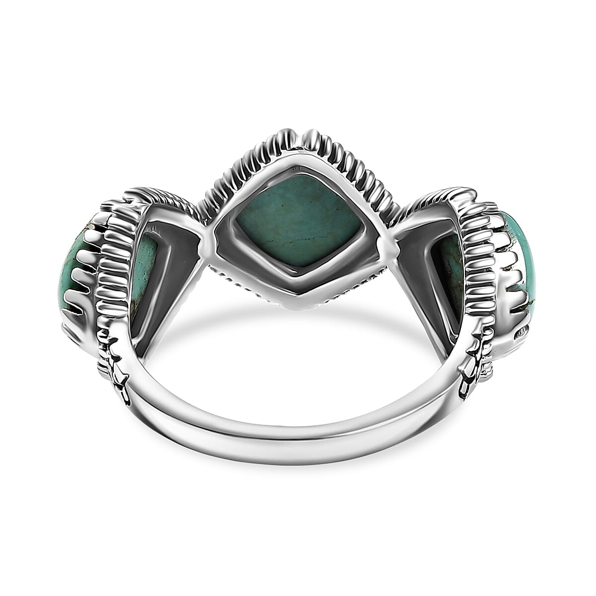 Artisan Crafted Premium Royston Turquoise Ring in Sterling Silver (Size 10.0) 4.50 ctw image number 4