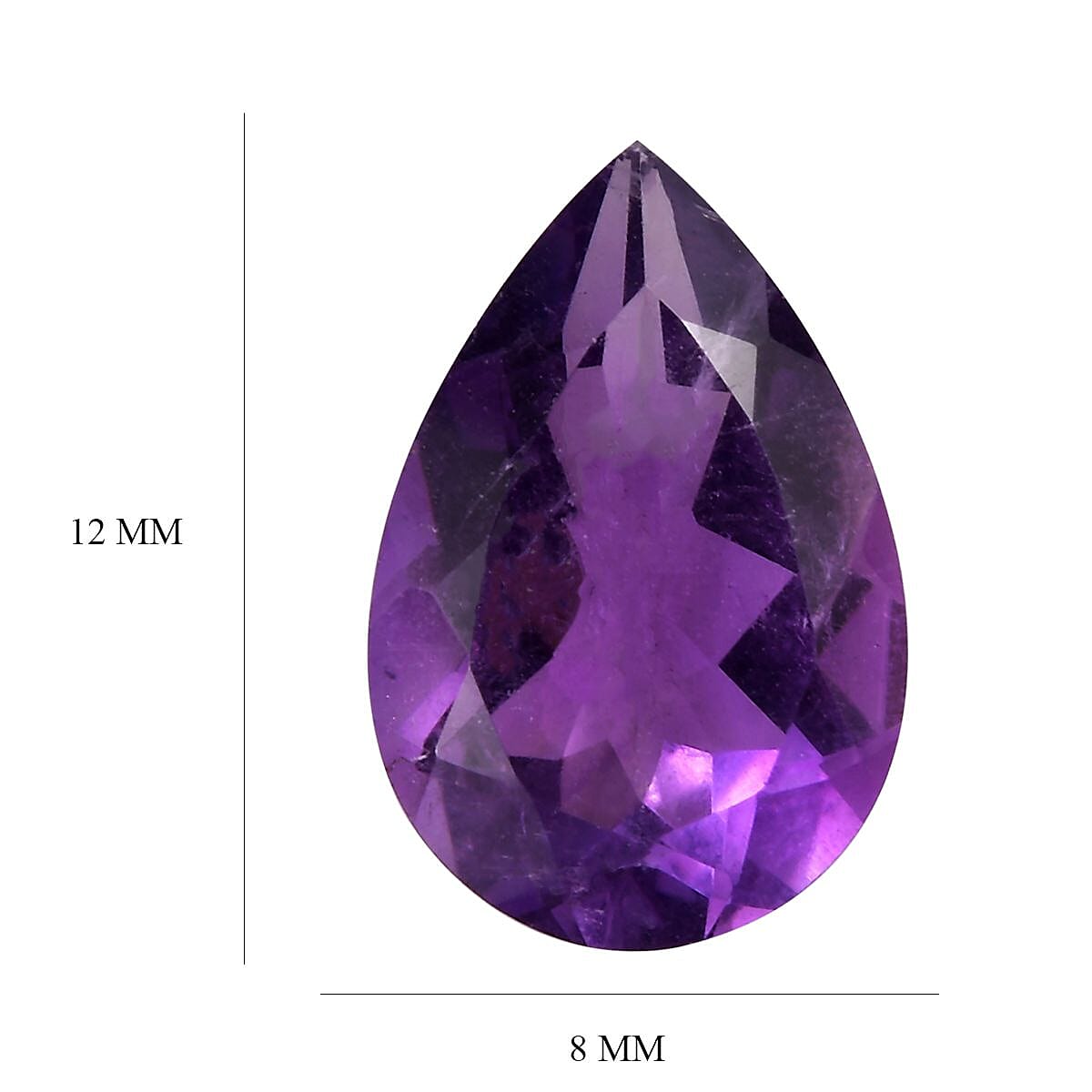 African Amethyst (Pear 12x8 mm) 2.07 ctw image number 4