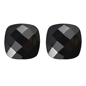 Thai Black Spinel Set of 2 (Cush 10x10 mm) 10.29 ctw