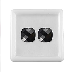 Thai Black Spinel Set of 2 (Cush 10x10 mm) 10.29 ctw