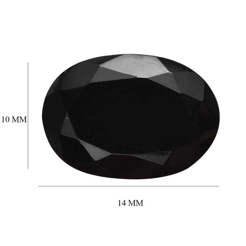 Australian Black Tourmaline (Ovl 14x10 mm) 5.85 ctw