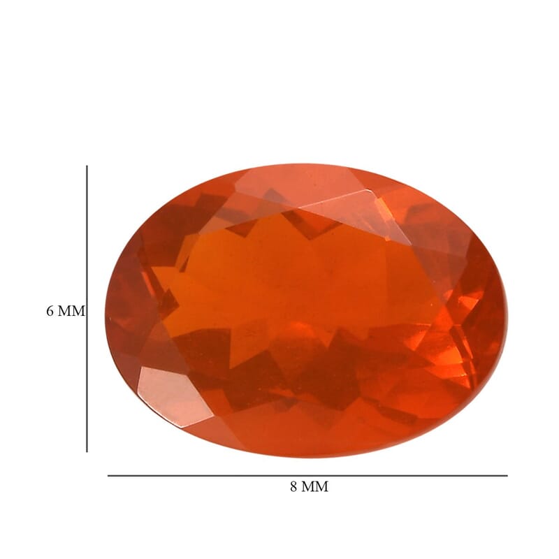 Premium Jalisco Fire Opal (Oval 8x6 mm) 0.82 ctw