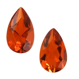 Premium Jalisco Fire Opal Set of 2 (Pear 5x3 mm) 0.26 ctw
