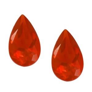 Premium Jalisco Fire Opal Set of 2 (Pear 5x3 mm) 0.26 ctw