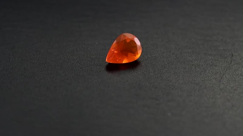 Premium Jalisco Fire Opal (Pear 8x6 mm) 0.60 ctw Loose Gemstone