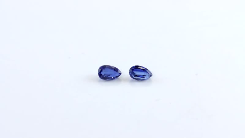 Kashmir Kyanite Set of 2 (Pear 5x3 mm) 0.44 ctw
