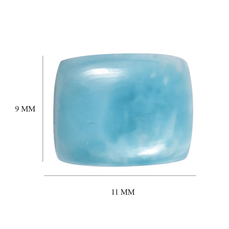 AAA Larimar (Cush 11x9 mm) 3.75 ctw