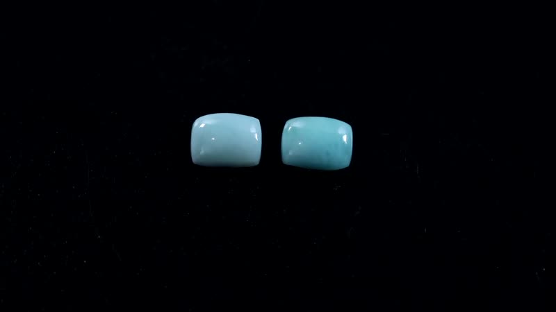 Larimar Set of 2 (Cush 7x5 mm) 1.75 ctw