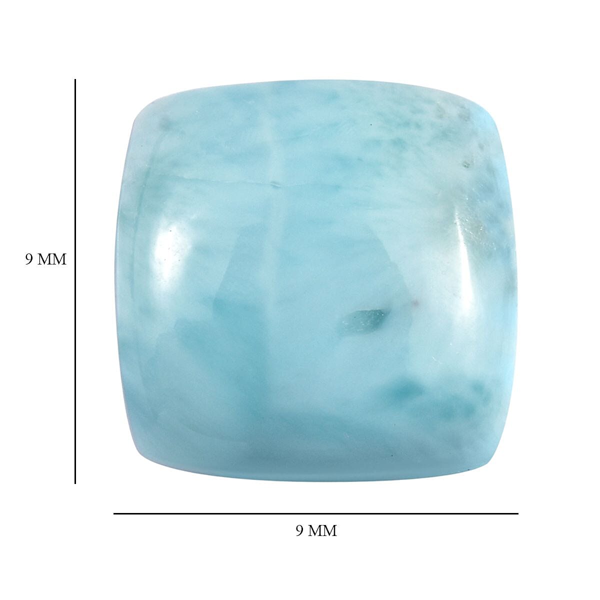 Larimar (Cush 9x9 mm) 3.16 ctw